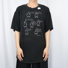 画像2: 90's〜 シュールイラストエロTシャツ BLACK XL (2)