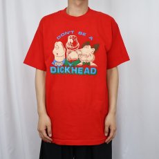 画像2: 90's USA製 "DON'T BE A DICK HEAD" シュールイラストエロTシャツ L (2)
