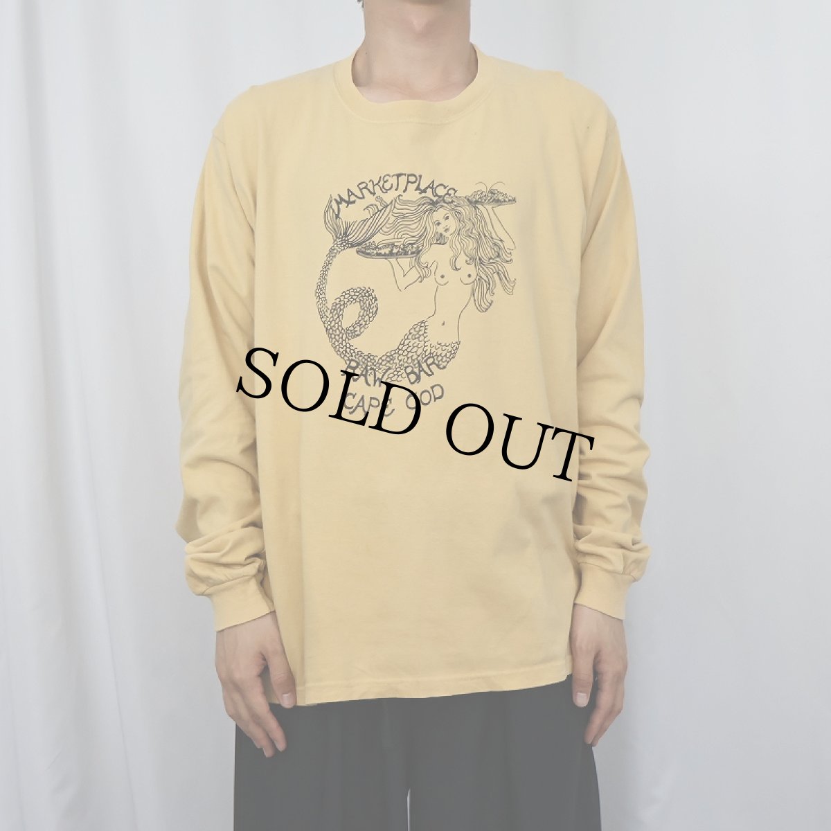 画像2: Marketplace Raw Bar シーフードレストラン 人魚プリントロンT M (2)