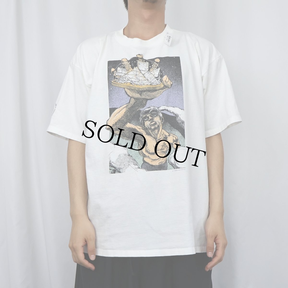 画像2: 90's Derek Hess USA製 "Rock & Roll Hall of Fame" アートプリントTシャツ XL (2)