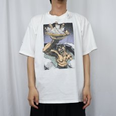 画像2: 90's Derek Hess USA製 "Rock & Roll Hall of Fame" アートプリントTシャツ XL (2)