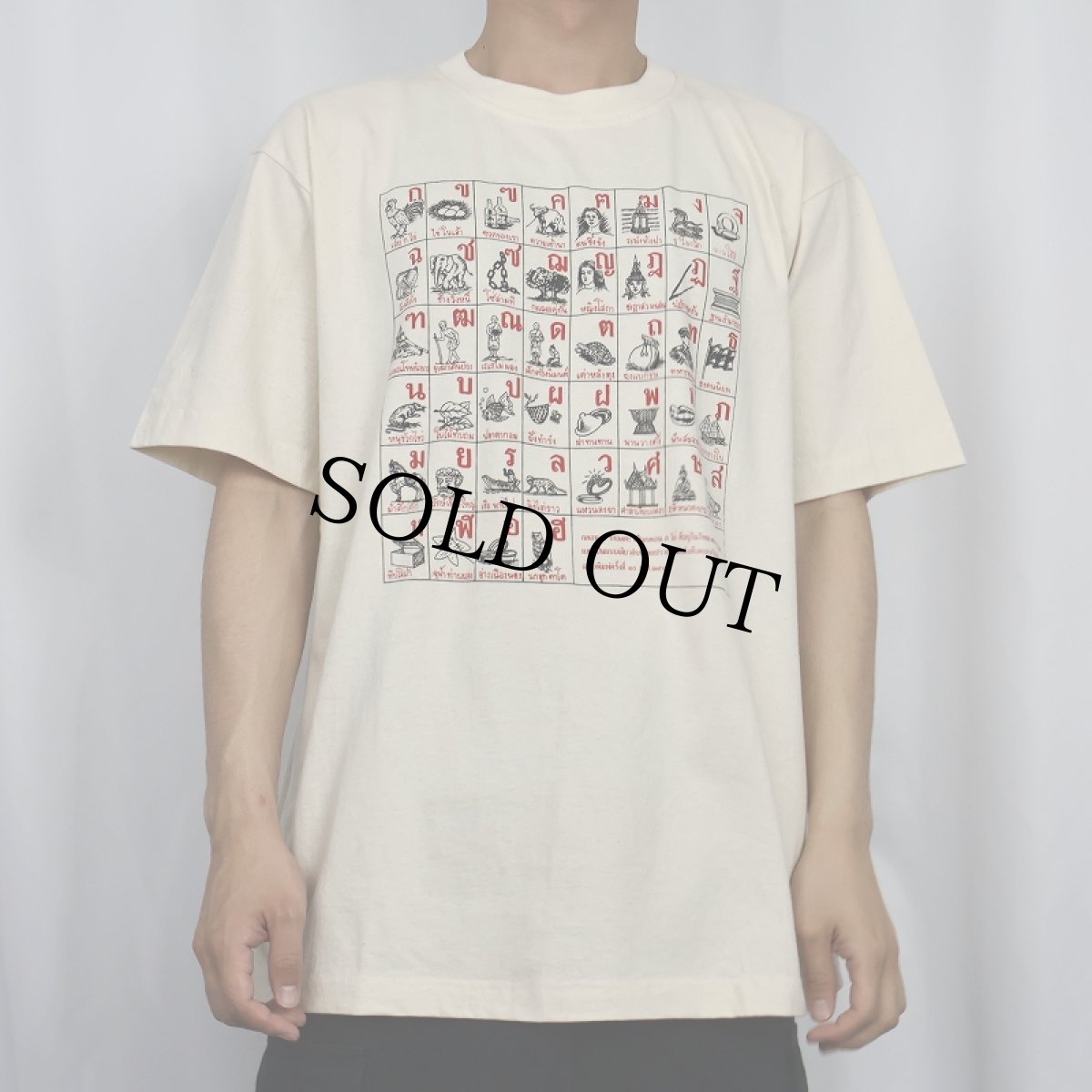 画像2: タイ語プリントTシャツ L (2)