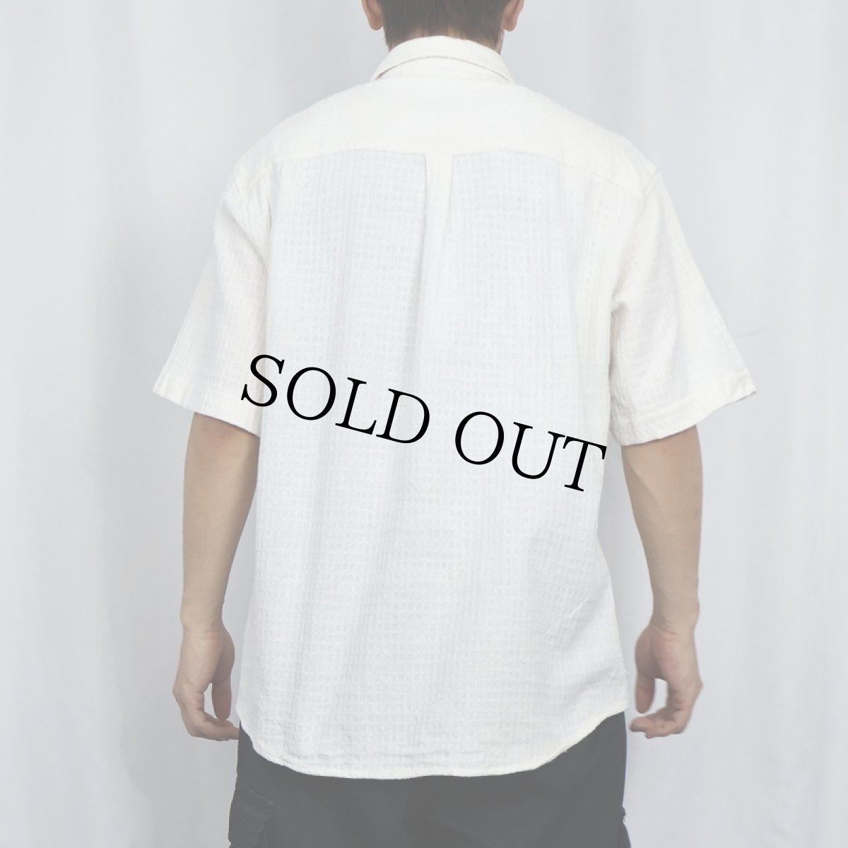 画像3: CLUB D'AMINGO ジャガード織り コットンシャツ M (3)