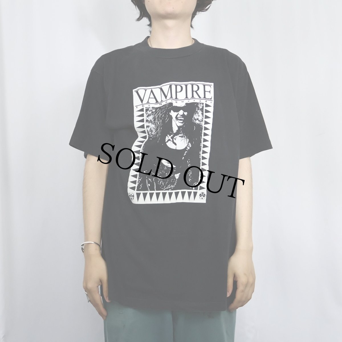 画像2: Vampire The Masquerade ロールプレイングゲーム プリントTシャツ BLACK L (2)