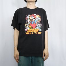 画像2: NINTENDO POWER PLAYER マリオ プリントTシャツ BLACK L (2)