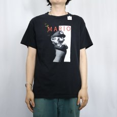 画像2: マリオ 映画パロディプリントTシャツ BLACK M (2)