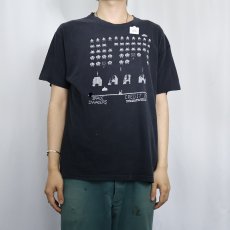 画像2: 80's Space Invaders USA製 ゲームプリントTシャツ BLACK XL (2)