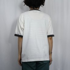 画像3: 2000's NAMCO "Pac-Man" USA製 ゲームプリント リンガーTシャツ L (3)