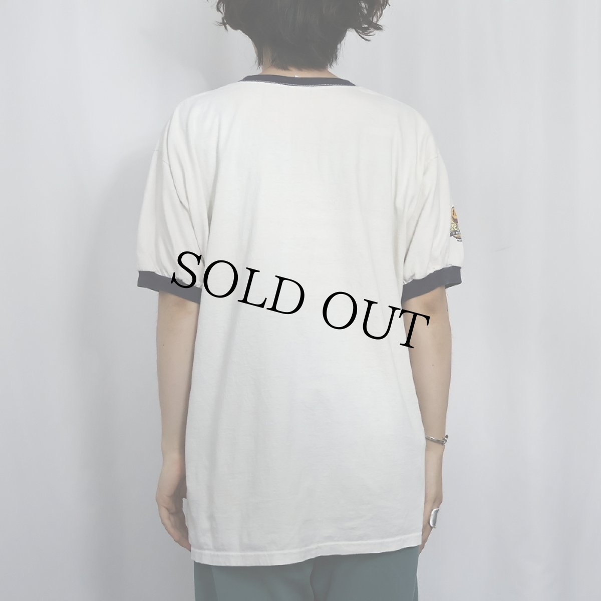 画像3: NAMCO "Pac-Man" USA製 ゲームプリント リンガーTシャツ XL (3)