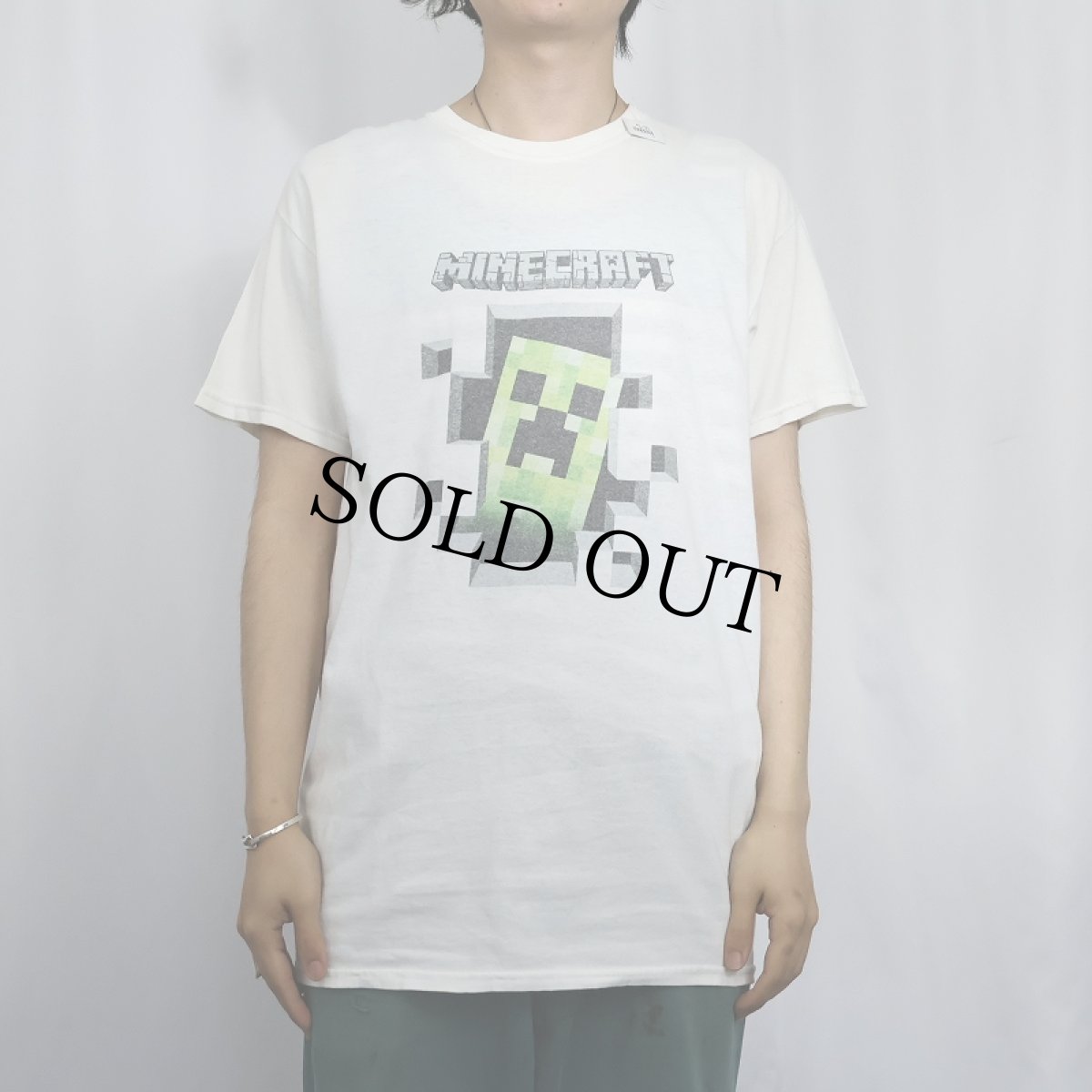 画像2: Minecraft ゲームプリントTシャツ M (2)