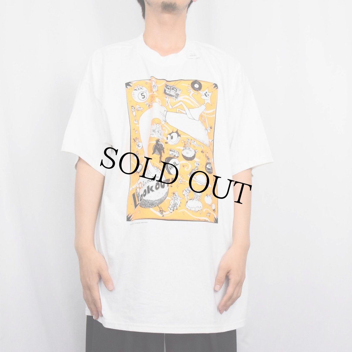 画像2: 90's Lookout Records "Planet Lookout!" レコードレーベル プリントTシャツ XL (2)