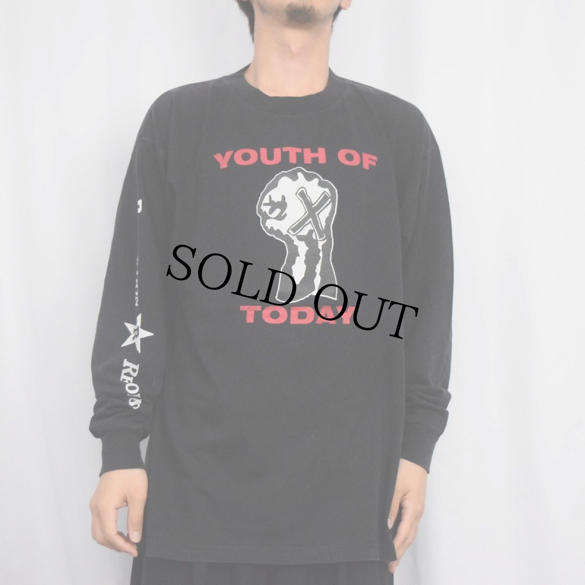 画像2: 90's YOUTH OF TODAY USA製 "POSITIVE OUTLOOK" ハードコアパンクバンド プリントロンT BLACK XL (2)