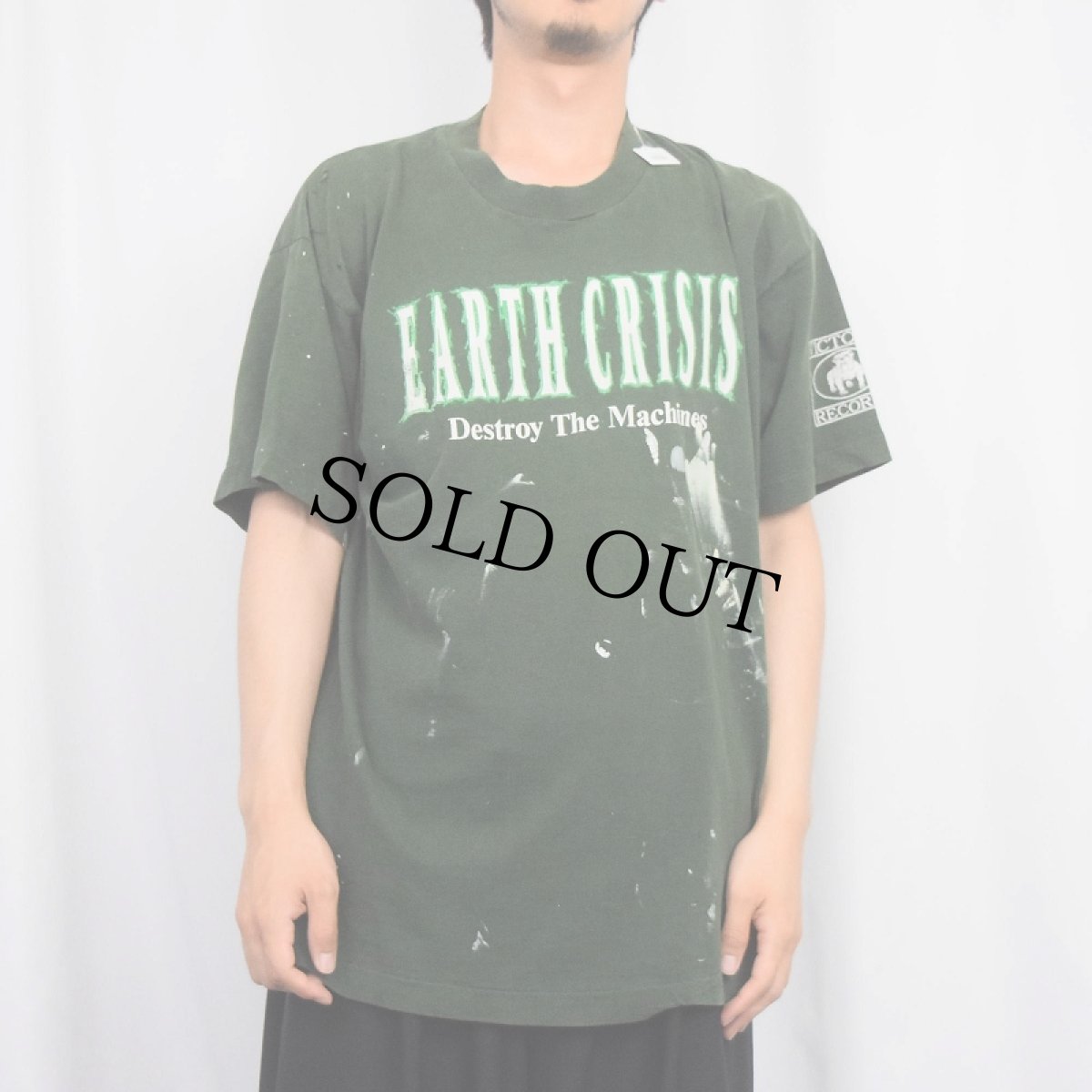 画像3: 90's Earth Crisis "Destroy the Machines" メタルコア・バンド アルバムプリントTシャツ (3)