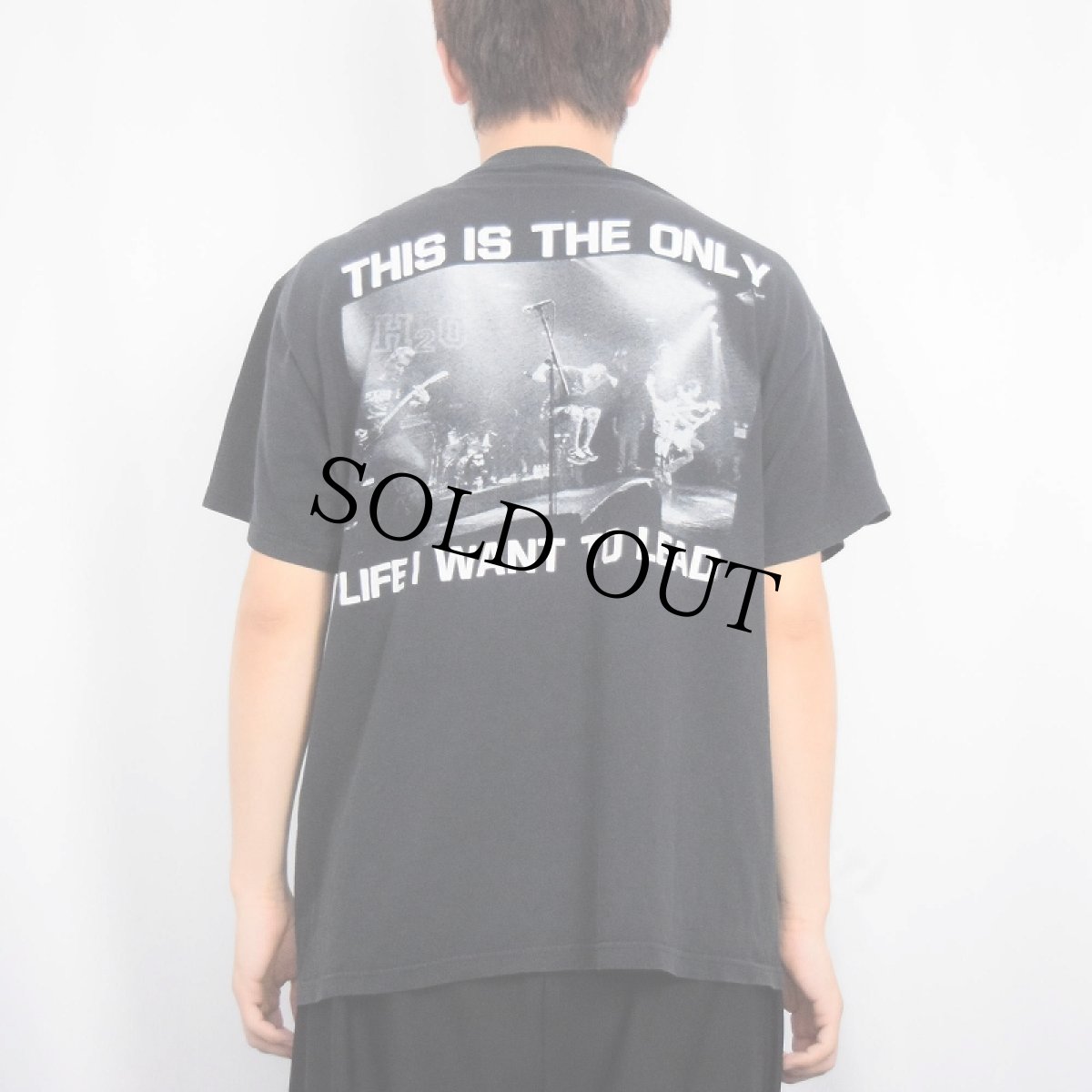 画像4: H2O "THIS IS THE ONLY LIFE I WANT TO LEAD" ハードコアパンクバンド プリントTシャツ BLACK (4)