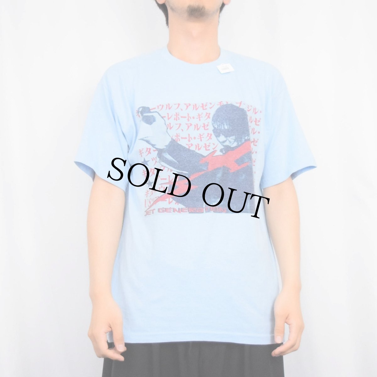 画像2: Guitar Wolf "JET GENERATION" ガレージロックバンド ツアープリントTシャツ L (2)