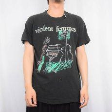 画像2: 80's Violent Femmes フォークパンクバンド ツアープリントTシャツ BLACK (2)