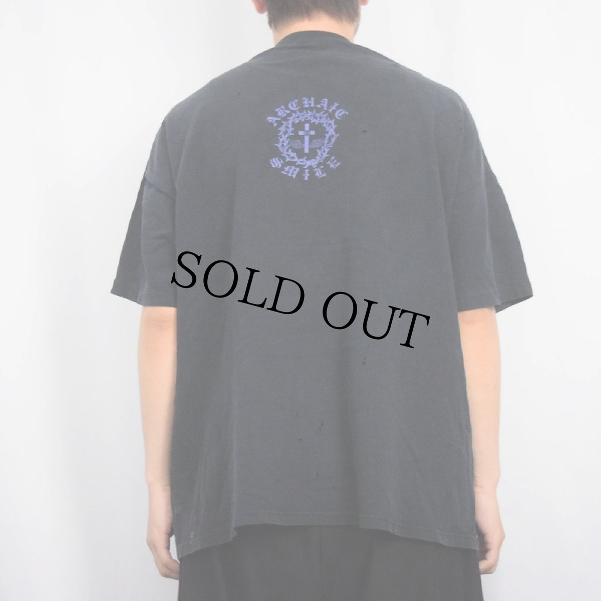 画像4: Archaic smile USA製 スカルプリントTシャツ BLACK (4)