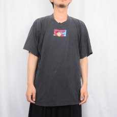 画像2: 90's PIG PEN USA製 アニメキャラクタープリントTシャツ BLACK XL (2)