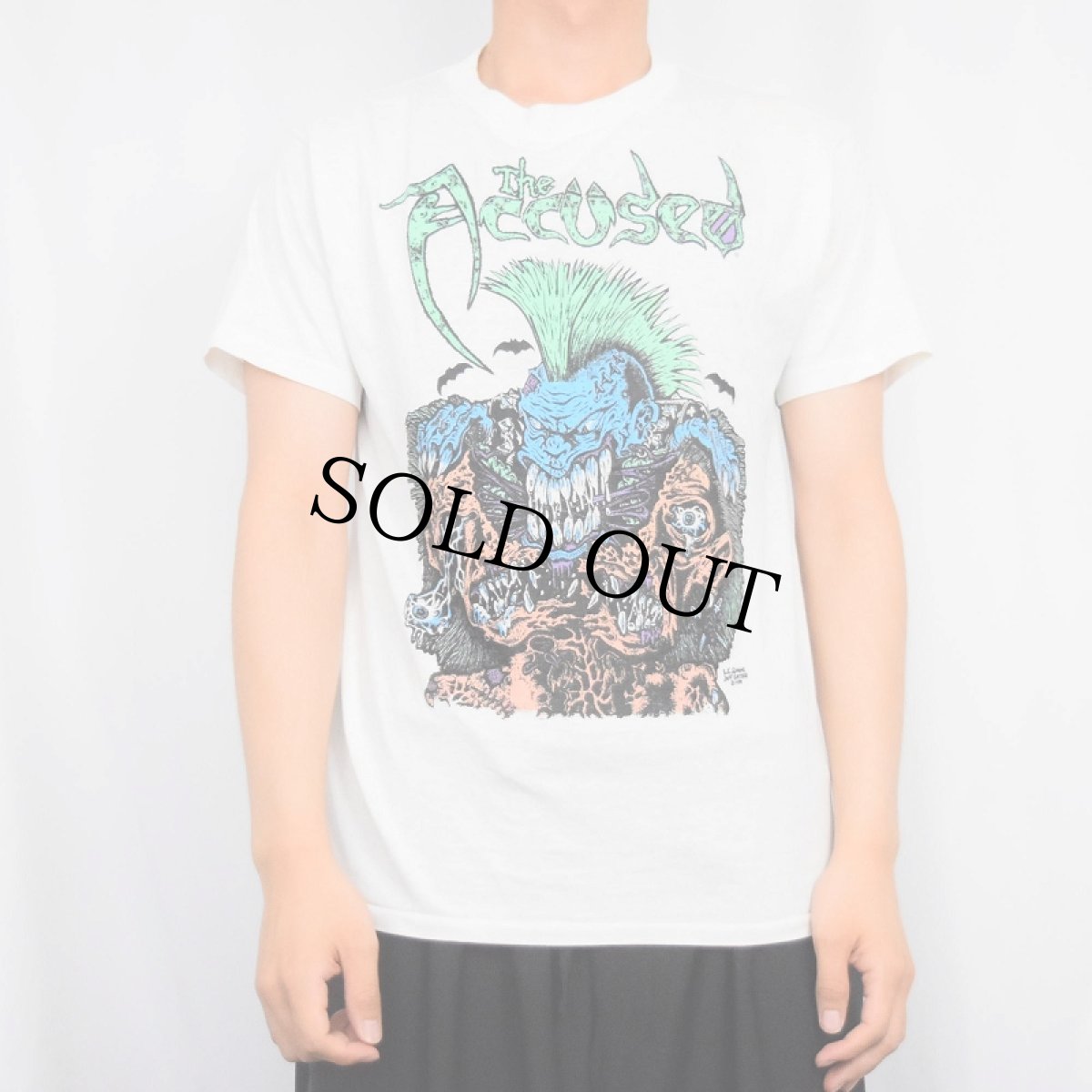 画像3: 80's THE ACCUSED USA製 クロスオーバー スラッシュバンド プリントTシャツ L (3)