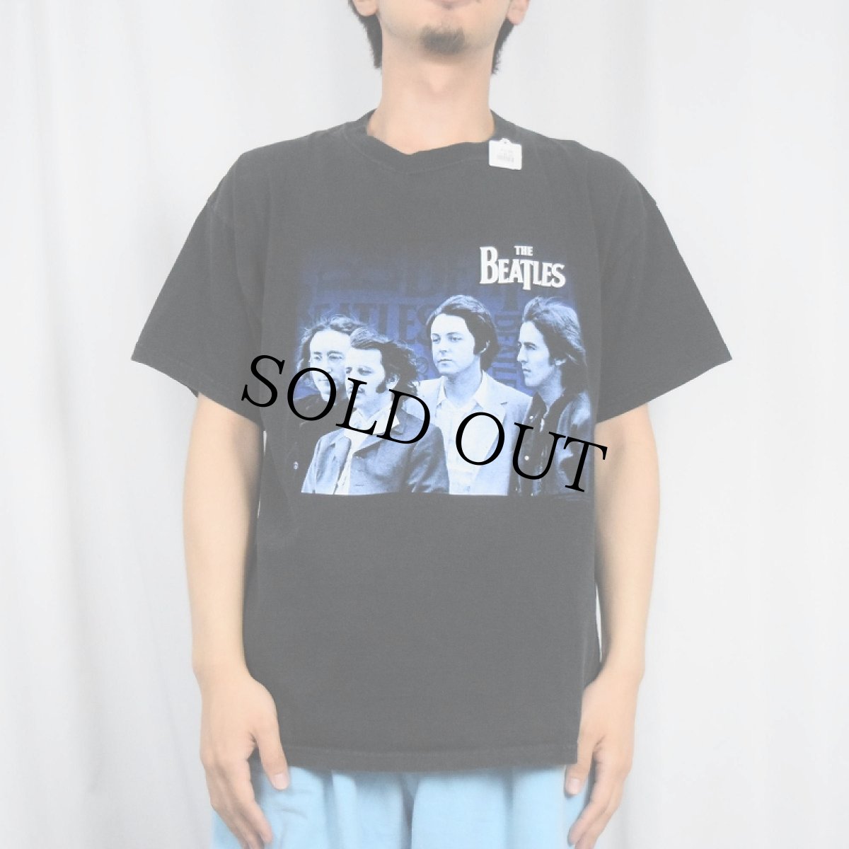 画像2: 2000's THE BEATLES ロックバンド プリントTシャツ BLACK L (2)