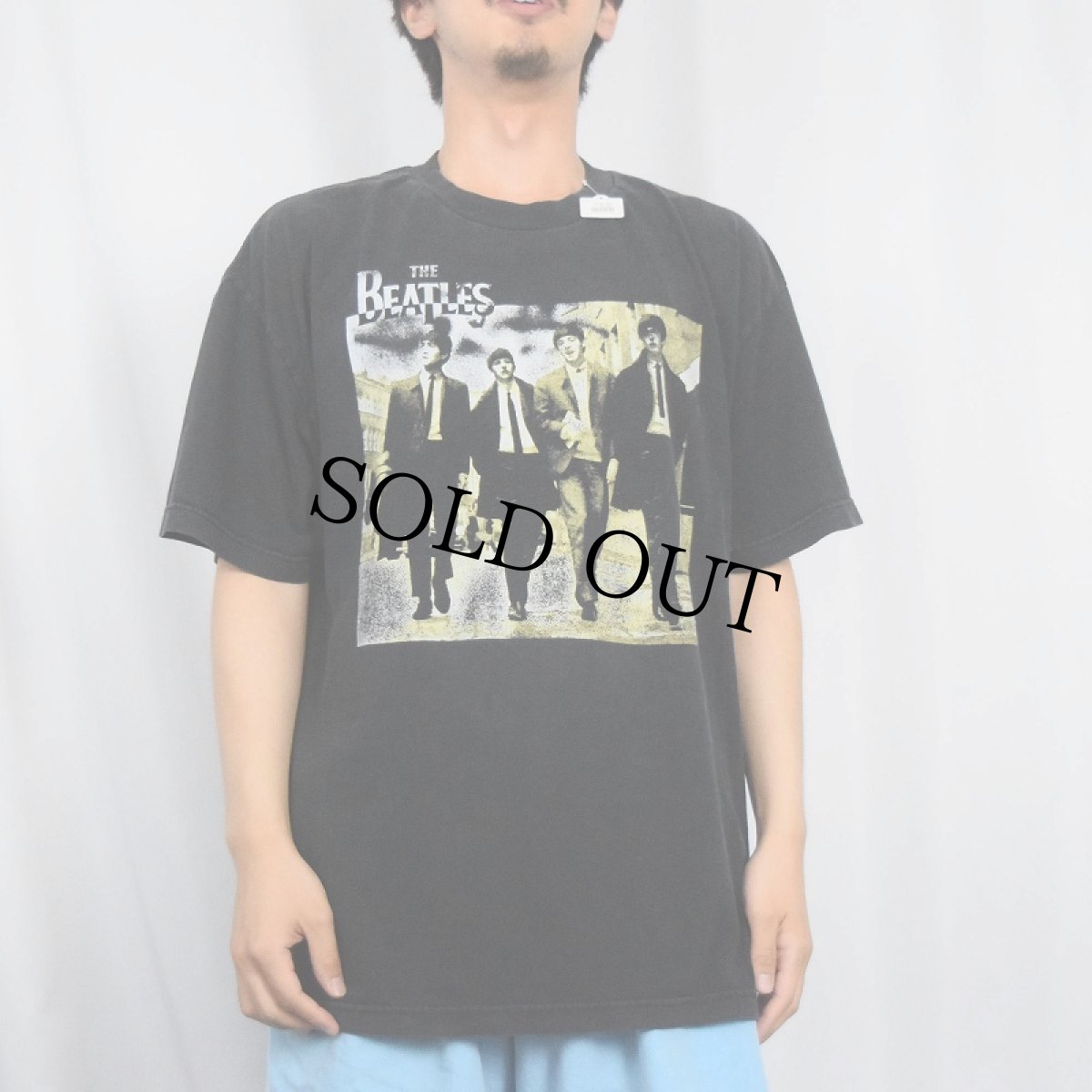 画像2: THE BEATLES ロックバンドプリントTシャツ BLACK XL (2)