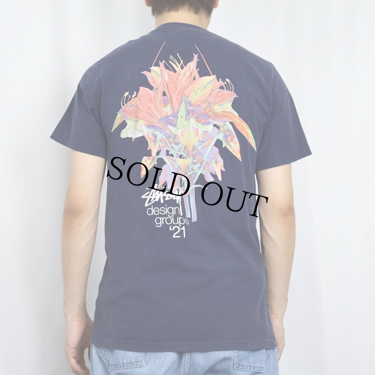 画像4: STUSSY "DESIGN GROUP 21" プリントTシャツ NAVY S (4)