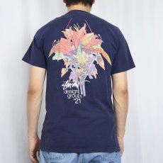 画像4: STUSSY "DESIGN GROUP 21" プリントTシャツ NAVY S (4)