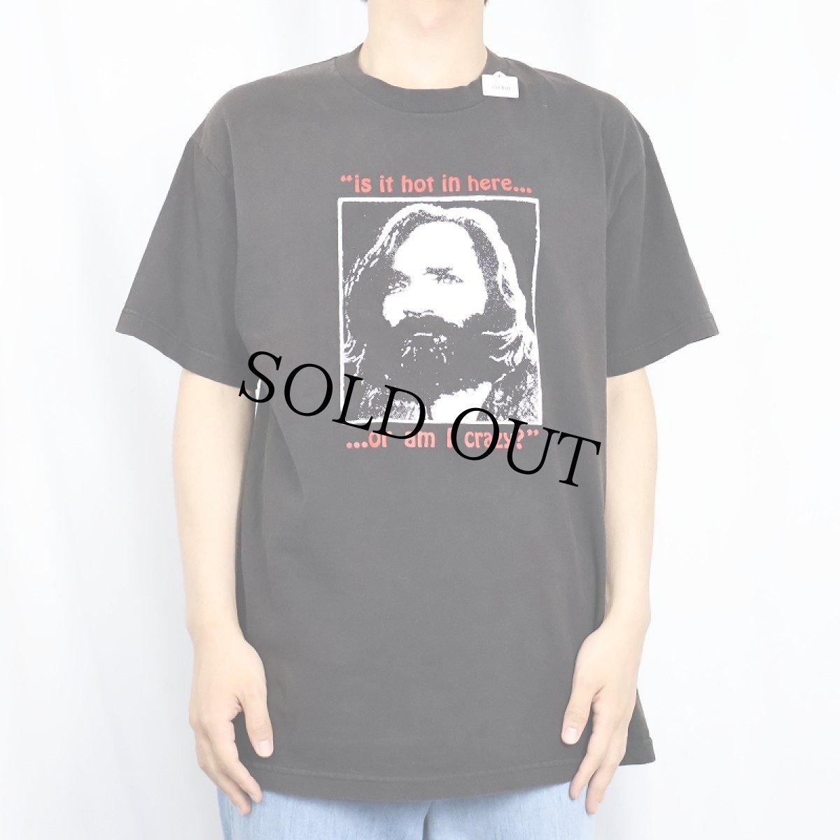 画像2: BALZOUT "Charles Manson" カルト指導者 プリントTシャツ BLACK (2)