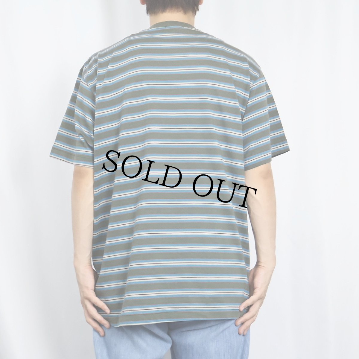 画像3: 80's STUSSY USA製 ボーダー柄 プリントTシャツ L (3)