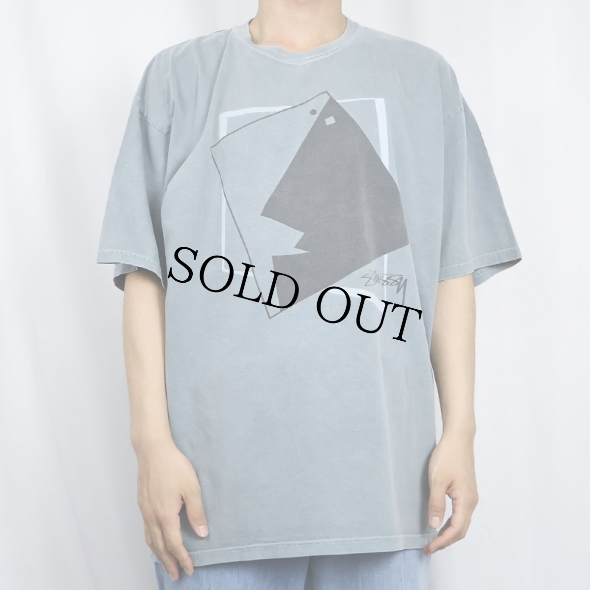 画像2: STUSSY "SQUARE FACE" プリントTシャツ XL (2)