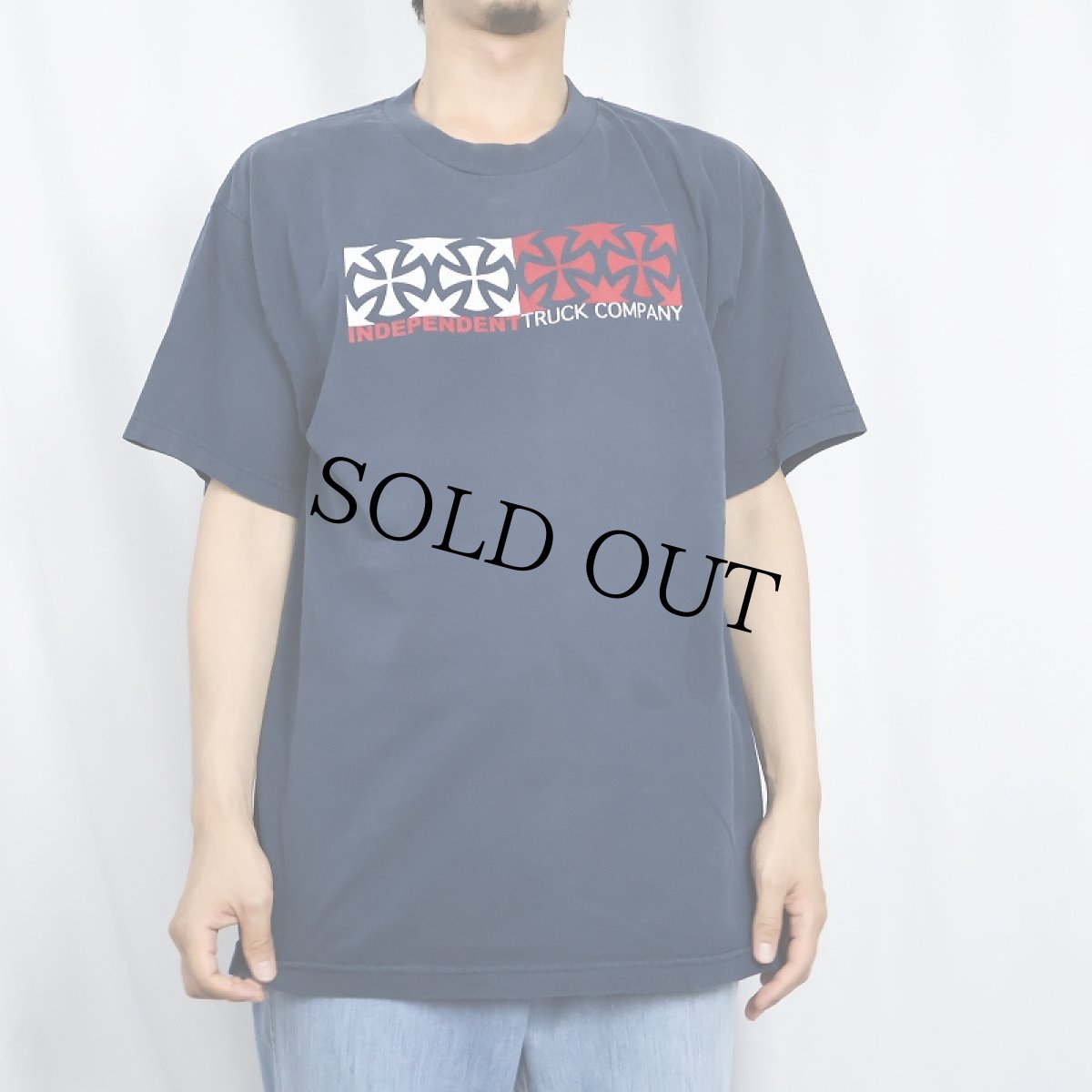 画像2: INDEPENDENT ロゴプリントTシャツ NAVY L (2)