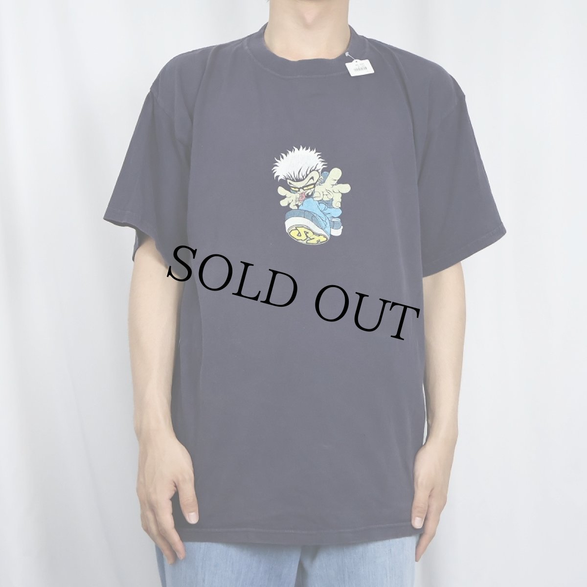 画像2: 90〜2000's ST USA製 プリントTシャツ NAVY L (2)