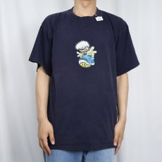 画像2: 90〜2000's ST USA製 プリントTシャツ NAVY L (2)