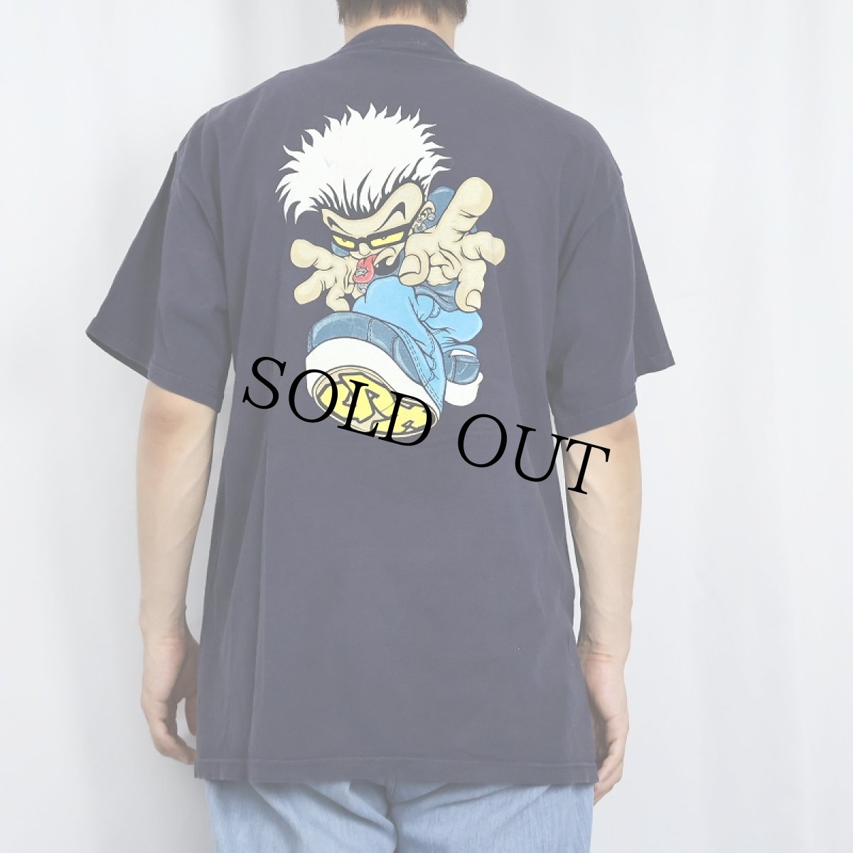 画像3: 90〜2000's ST USA製 プリントTシャツ NAVY L (3)