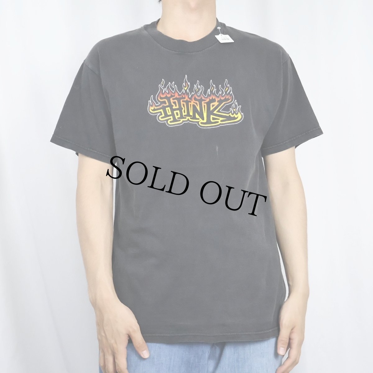 画像2: THINK SKATEBOARDS ロゴプリントTシャツ BLACK M (2)