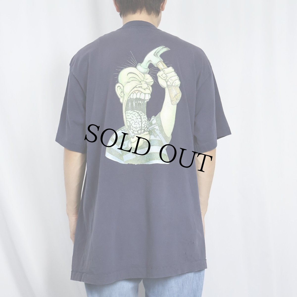 画像3: 90's Totally’d USA製 プリントTシャツ NAVY XL (3)