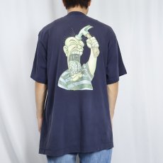 画像3: 90's Totally’d USA製 プリントTシャツ NAVY XL (3)