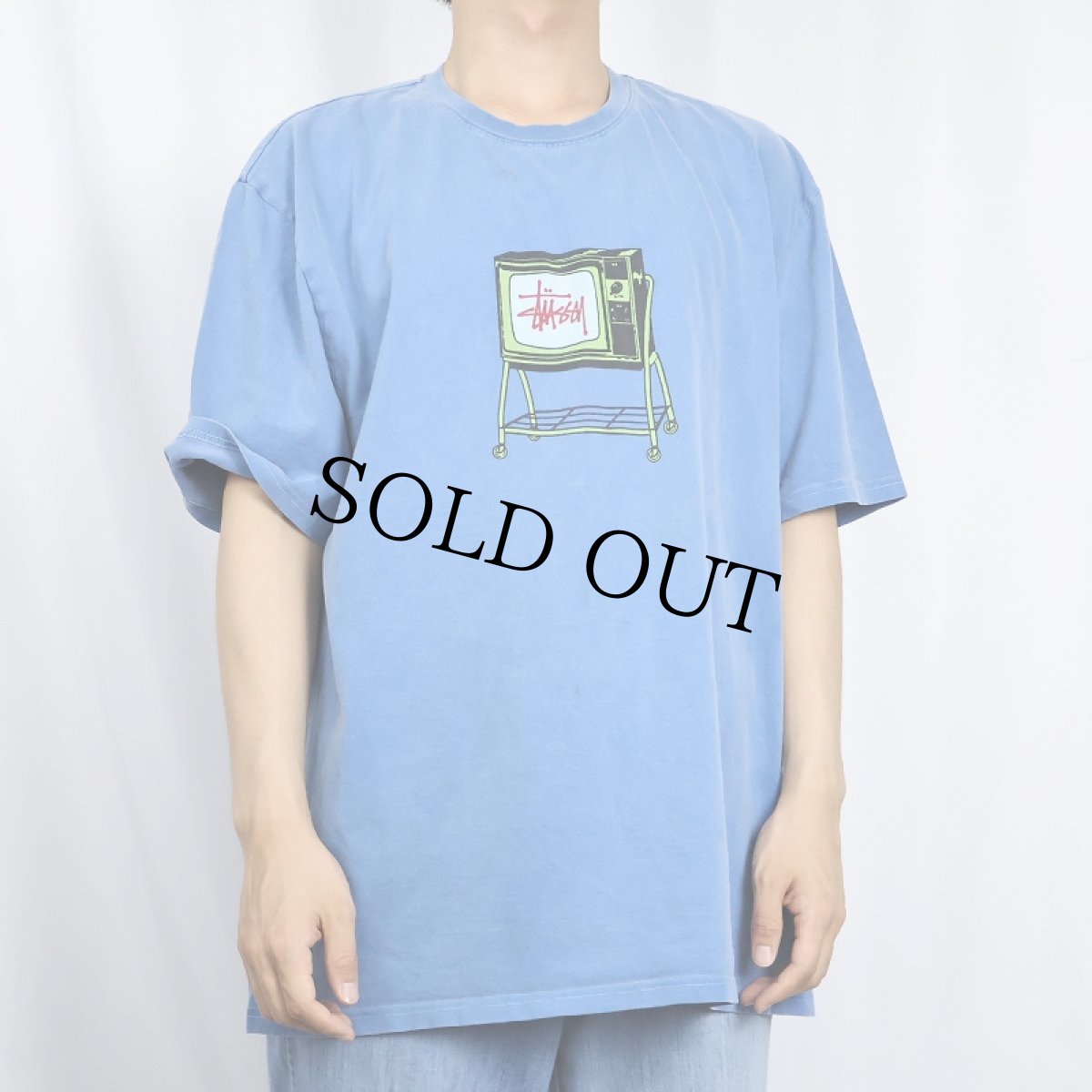 画像2: STUSSY "Rolling TV" プリントTシャツ XL (2)