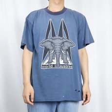 画像2: 90's JACKSON MATISSE×WORLD INDUSTRIES USA製 "MIKE VALLERY" エレファントプリントTシャツ XL (2)