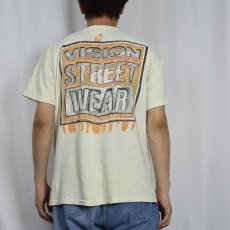 画像3: 80's VISION STREET WEAR USA製 ロゴプリントTシャツ L (3)