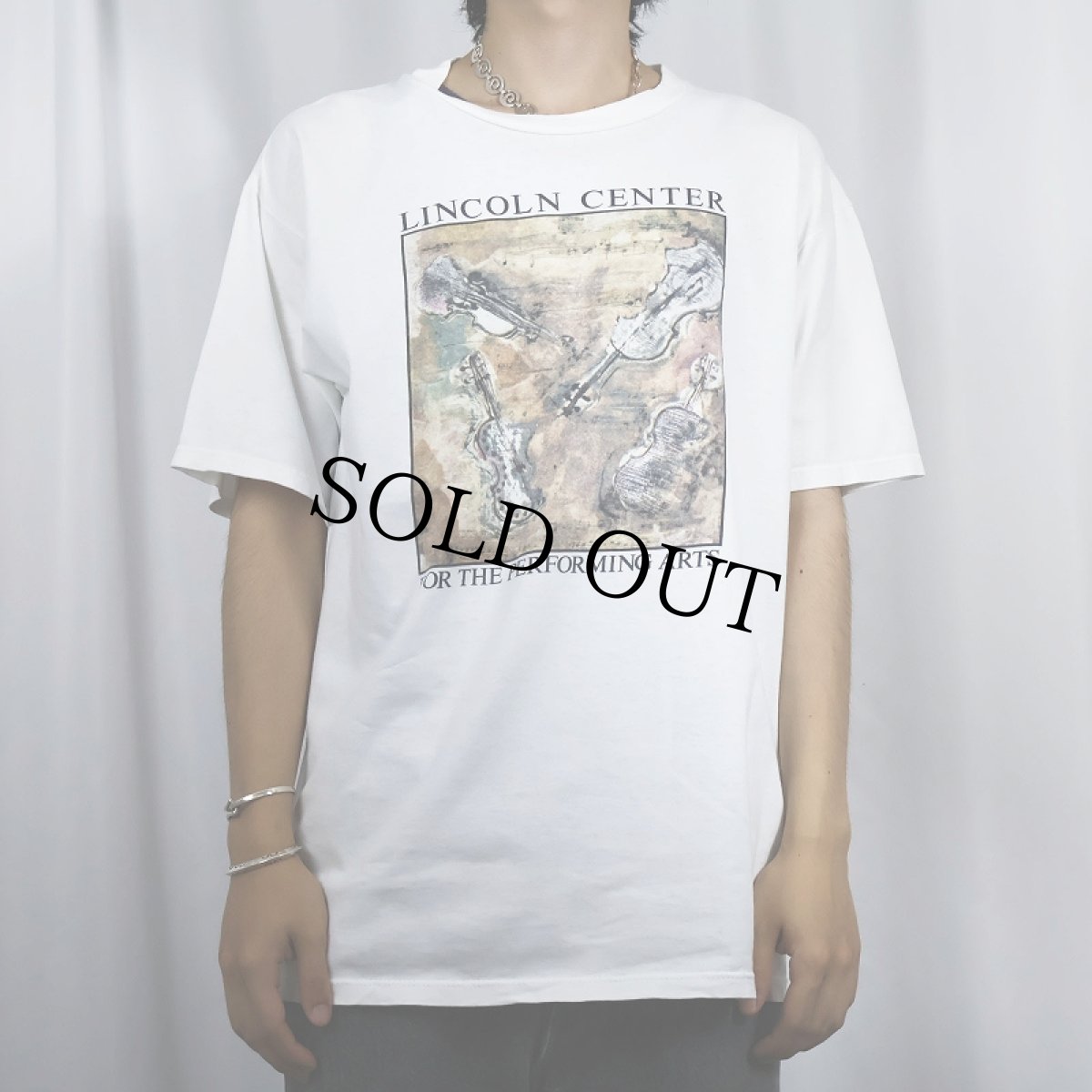 画像2: 【SALE】 90's LINCOLN CENTER USA製 コンサートホール プリントTシャツ L (2)