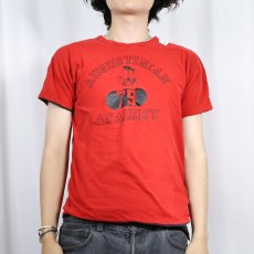 画像3: 70's Champion USA製 バータグ AUGUSTINIAN 79 ACADEMY インディアンヘッド ダブルフェイスTシャツ M (3)