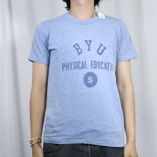 画像2: 70's "BYU PHYSICAl EDUCATION" 染み込みプリントTシャツ (2)