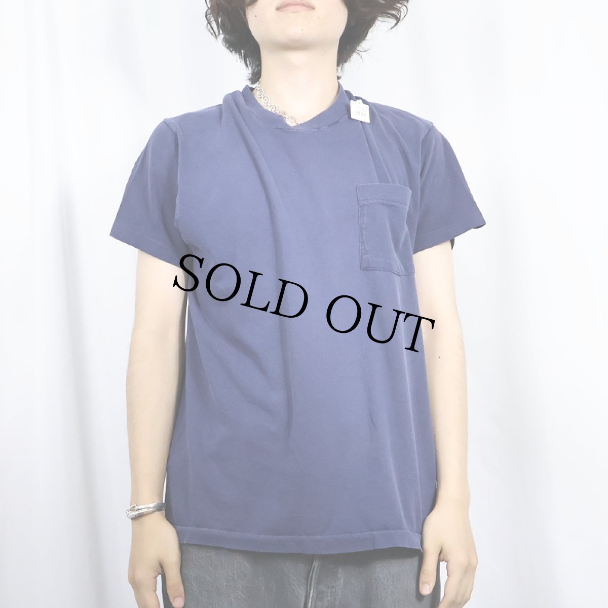 画像2: 80〜90's FRUIT OF THE LOOM USA製 無地ポケットTシャツ L (2)