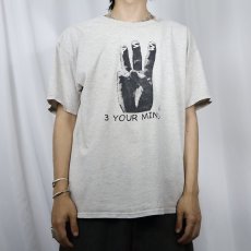 画像2: 3 YOUR MIND プリントTシャツ L (2)