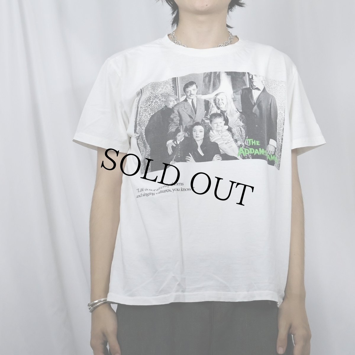 画像2: THE ADDAMS FAMILY ホラーコメディ プリントTシャツ M (2)