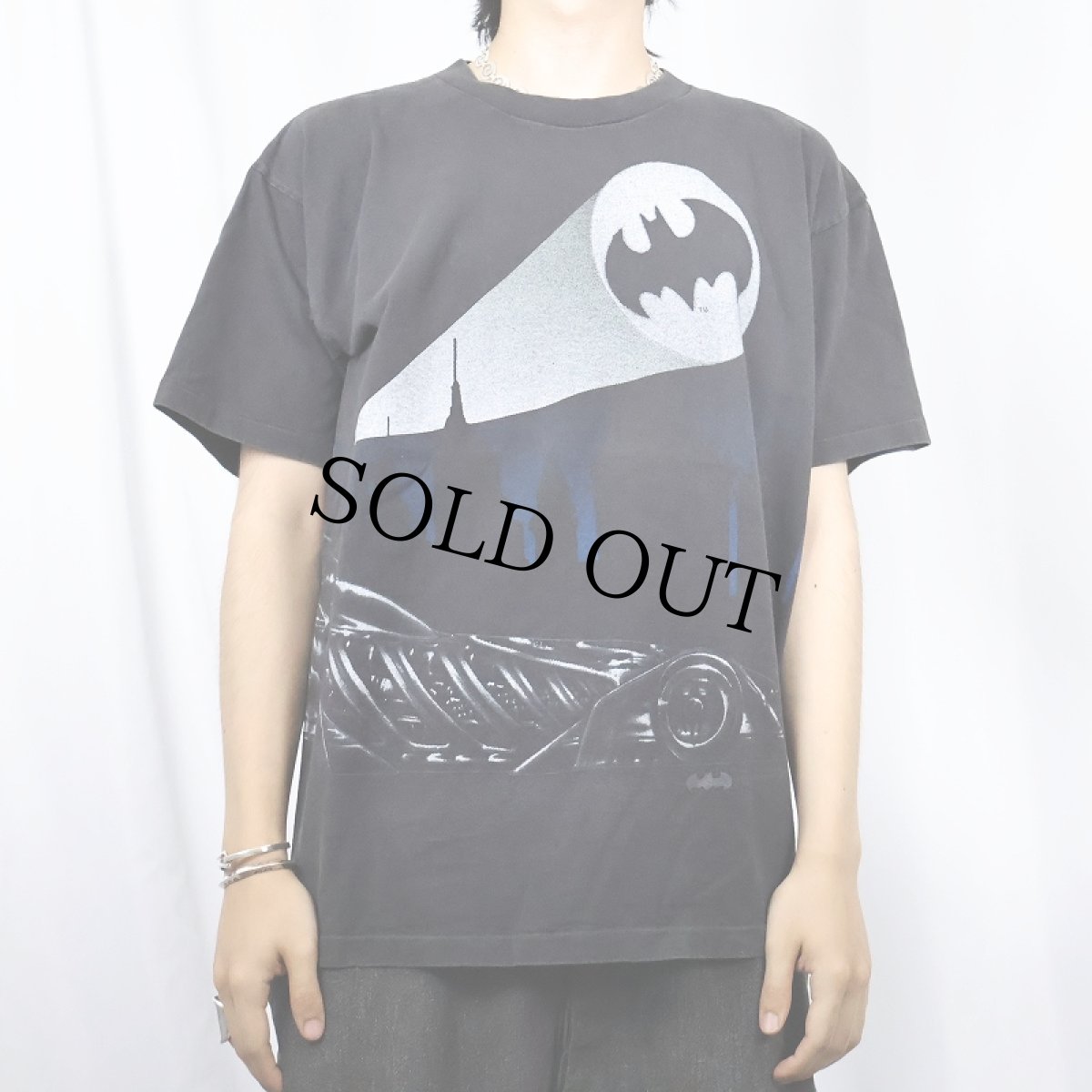 画像3: 90's DC comics BAT MAN USA製 アメコミキャラクター 巻きプリントTシャツ BLACK L (3)