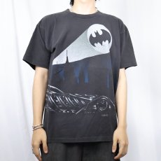 画像3: 90's DC comics BAT MAN USA製 アメコミキャラクター 巻きプリントTシャツ BLACK L (3)