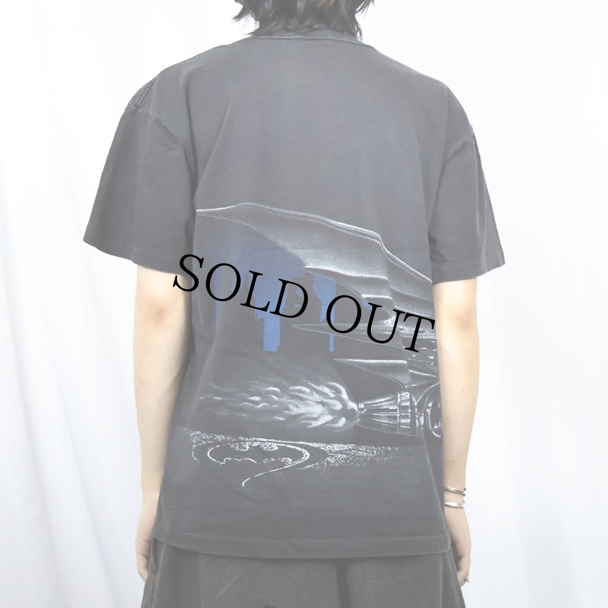 画像4: 90's DC comics BAT MAN USA製 アメコミキャラクター 巻きプリントTシャツ BLACK L (4)