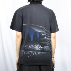 画像4: 90's DC comics BAT MAN USA製 アメコミキャラクター 巻きプリントTシャツ BLACK L (4)